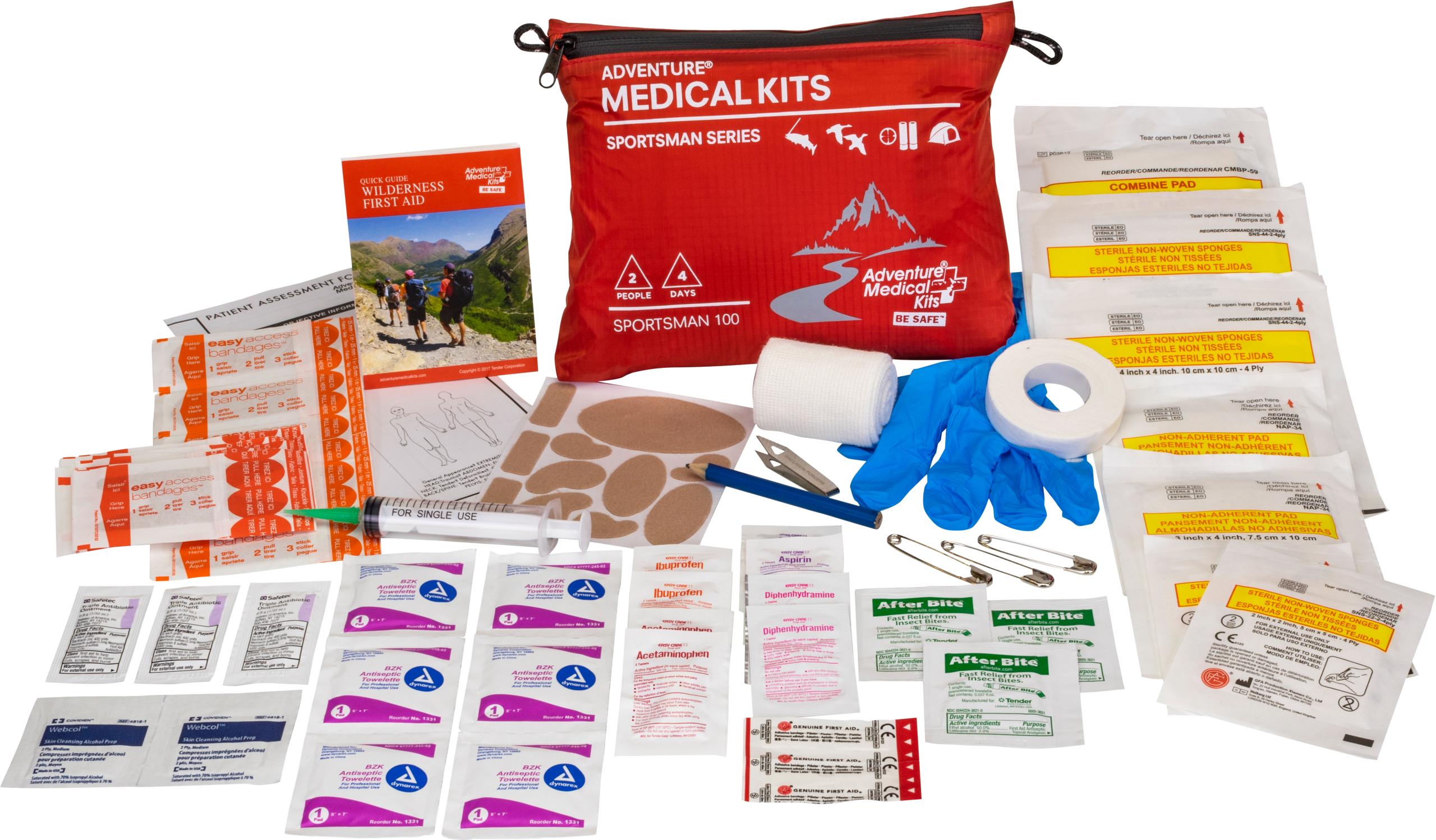 Adventure Medical Kits Sportsman 100 Waterproof Medical Kit - Red