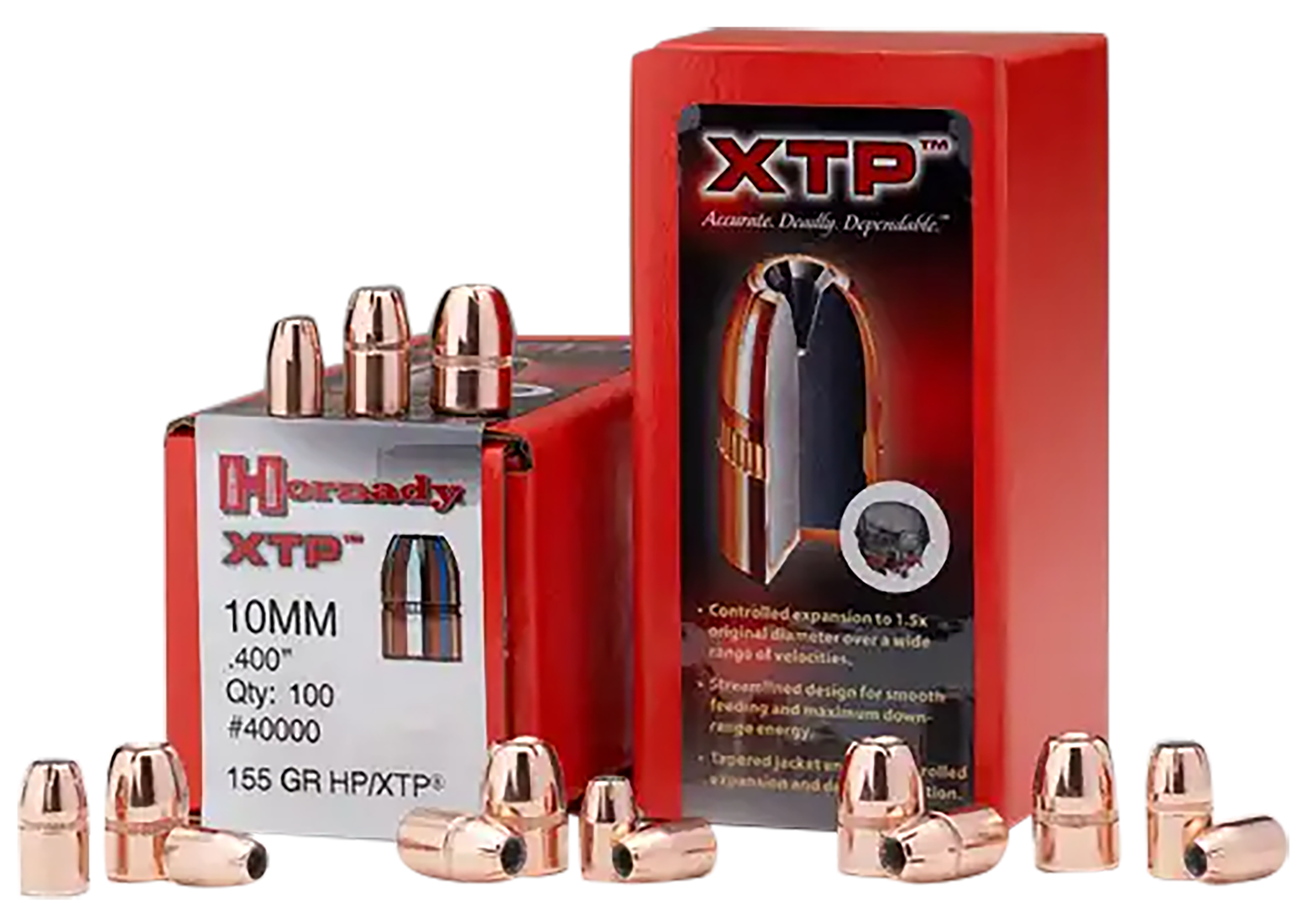 Hornady XTP 10mm .400 180 gr Hollow Point Reloading Bullets - 100/Box