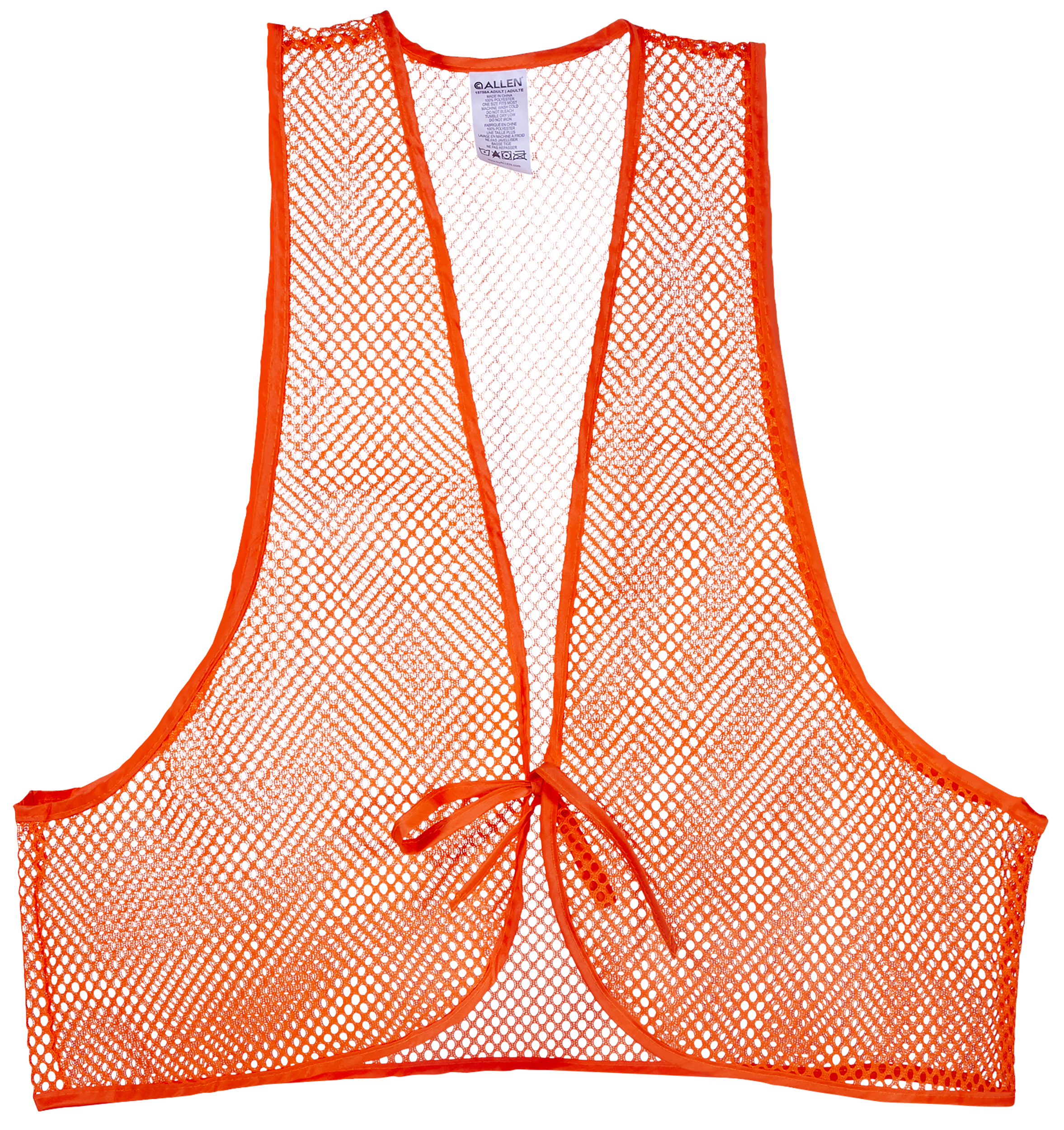 Allen 15750 Hunter's Vest OSFA Orange Polyester Mesh Safety Vest