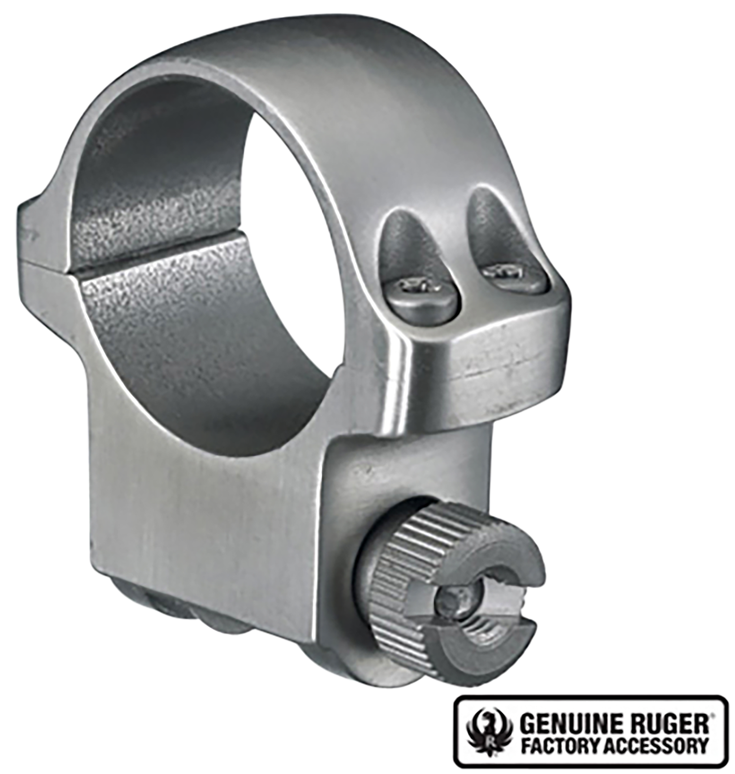 Ruger 4K Scope Ring 1" Medium Silver Single Ring