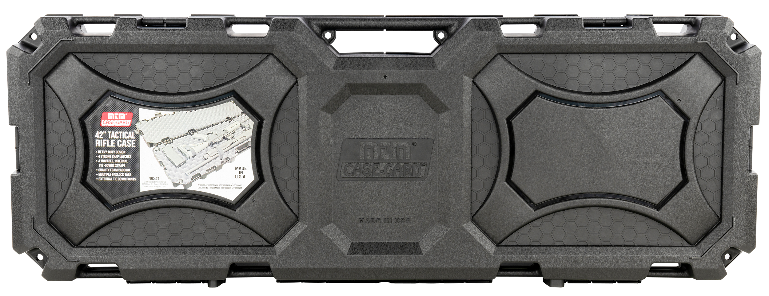 MTM Case-Gard RC42T Tactical Rifle Case 42" Black - Holds 2 Rifles