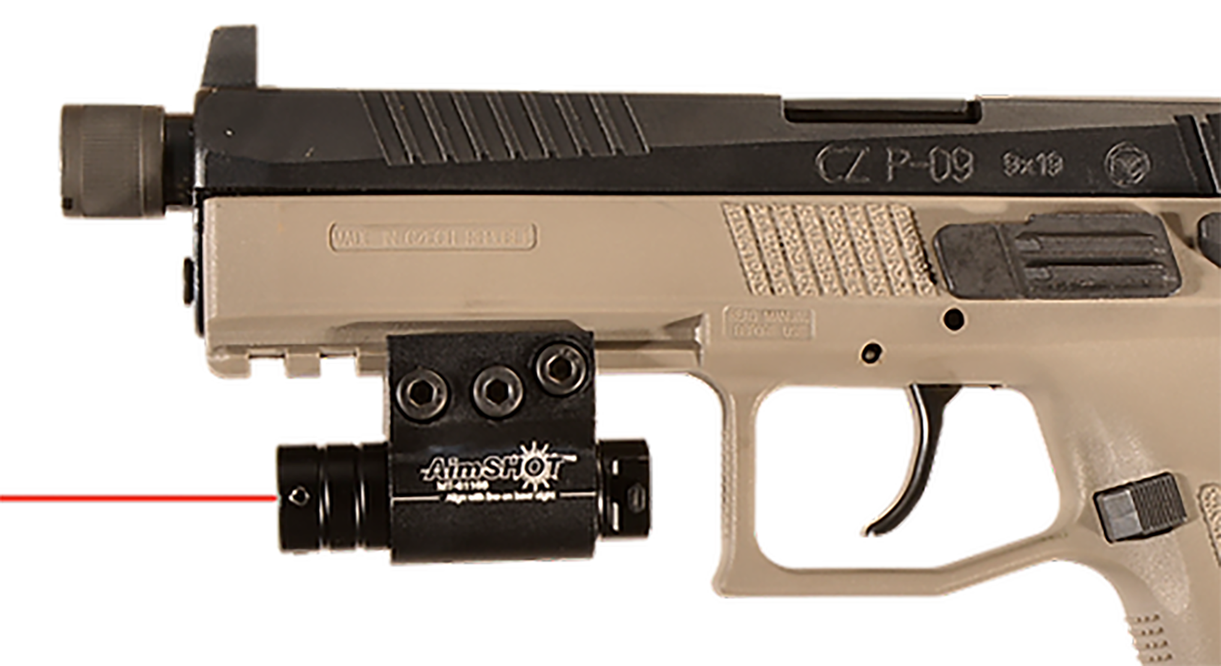 AimShot KT6132 Pistol Laser Red 5mW 632nm Matte Black