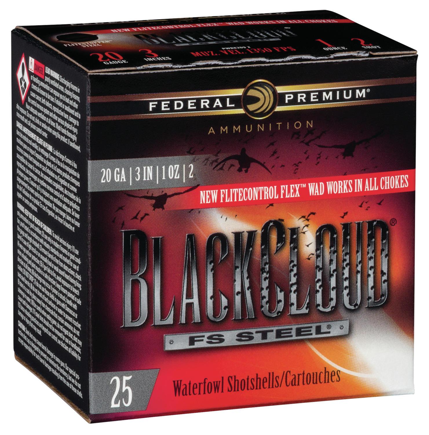 Federal Black Cloud FS Steel 20 Gauge 3" 1oz 2 Shot - Box or Case