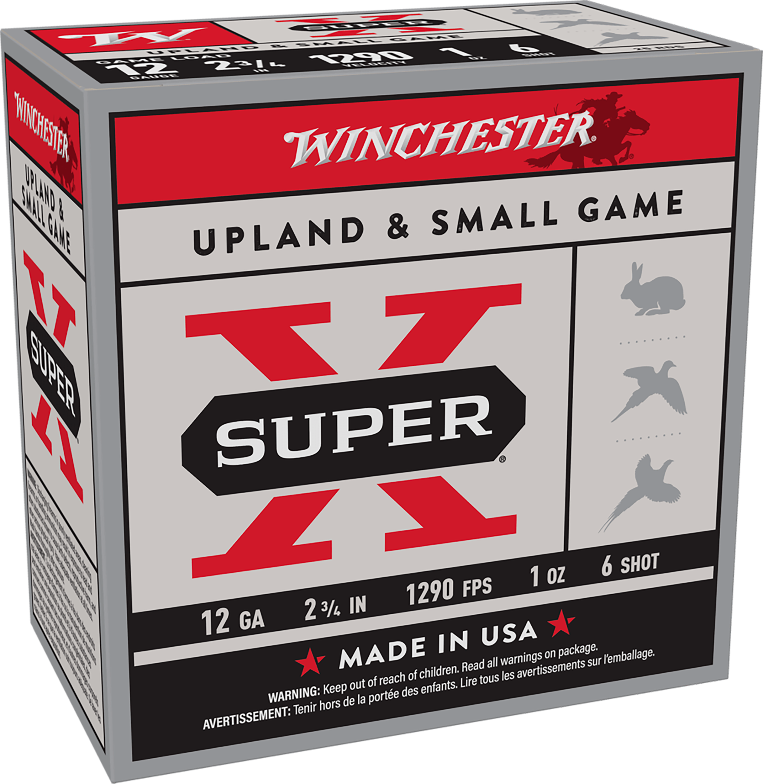 Winchester Ammo Super X Game Load 12 Gauge 2.75" 1 oz #6 Lead Shot 25 Rd - Box or Case