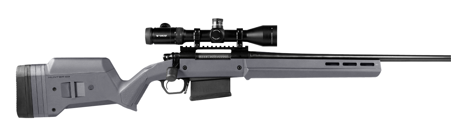 Magpul Industries Hunter American Fixed Rifle Stock - Aluminum Bedding and Adjustable Comb - Stealth Gray for Ruger American SA