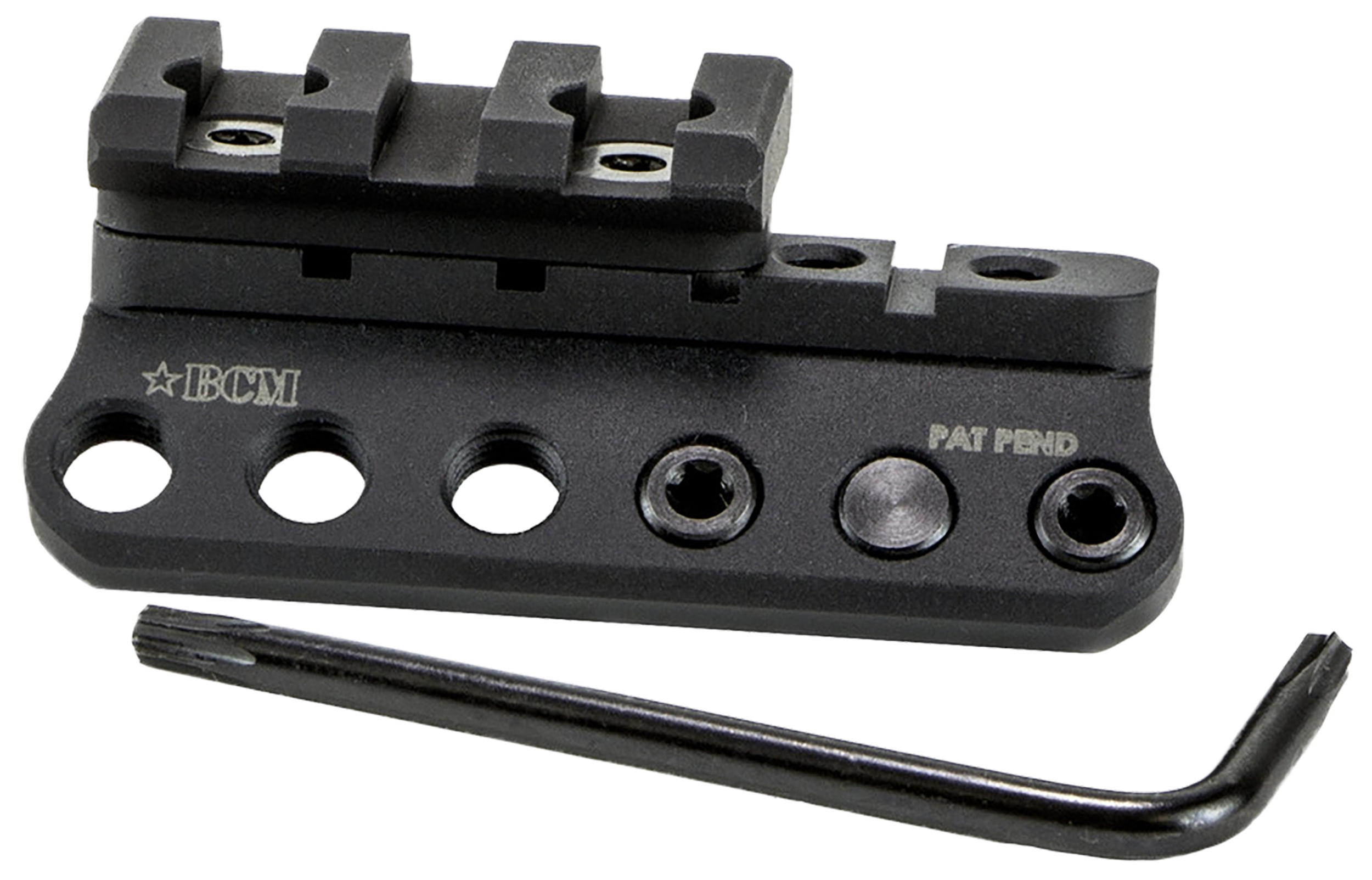 BCM BCMGunfighter 1913 Light Mount Modular KeyMod Black Aluminum