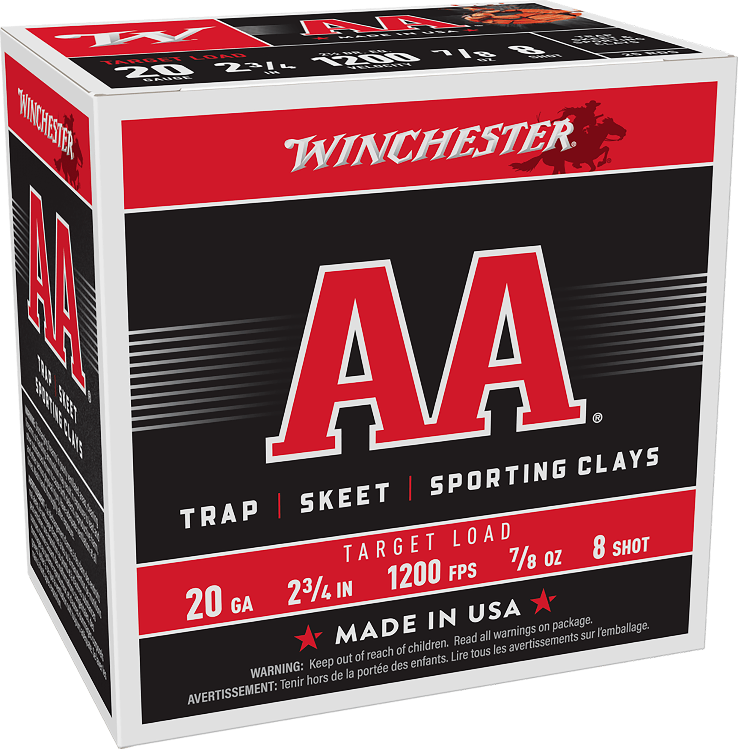 Winchester Ammo AA Target 20 Gauge 2.75" 7/8 oz #8 Shot 25 Rd - Box or Case