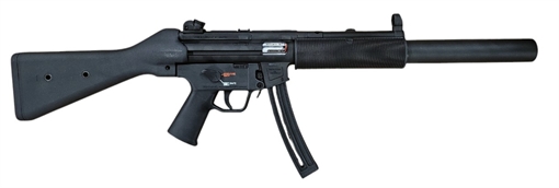 HECKLER AND KOCH MP5 22LR FIXED STOCK 16.1IN BARREL 25RD BLACK 81001018