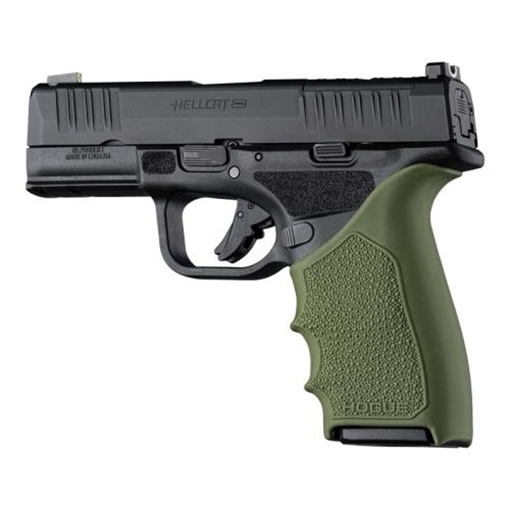 Hogue HandAll Beaver Tail Handgun Grip Sleeve Springfield Armory Hellcat Pro OD Green 18321