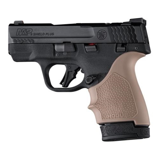 Hogue HandAll Beaver Tail Handgun Grip Sleeve S&W M&P 9 Shield Plus FDE 18413