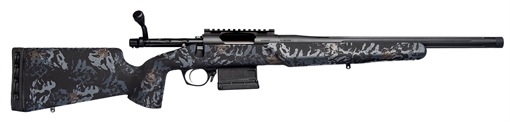 Horizon Firearms Villain 22 Creedmoor 18" Black Fluted Threaded Barrel, Black Picatinny Rail Steel Receiver, Iota EKO Carbon Fiber Stock RF015P221814T21