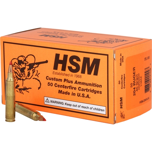 HSM HSM Varmint Rifle Ammunition 204 Ruger V-Max 40 gr. 50 rd. HSM-204R-6-N