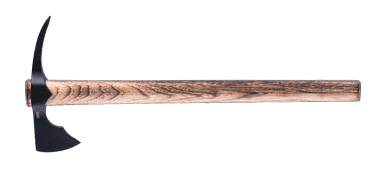 CRKT Elmer Roush ODR Tomahawk - 1055 Carbon Steel, 21" Overall, Burnt Tennessee Hickory Handle