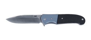 CRKT Ignitor Assisted Flipper Knife - 3.48" Satin Drop Point Blade, Blue and Black G10 Handles - 6880