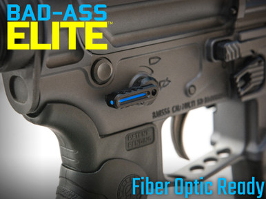 Battle Arms Development Bad-Ass Elite Ambidextrous Safety Selector - Modular Aluminum Levers With Fiber Optic Inserts, Black Finish