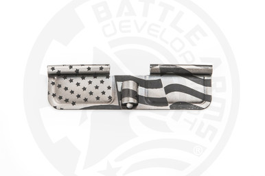 Battle Arms Development Custom Design Engraved Ejection Port Cover - Waving American Flag
