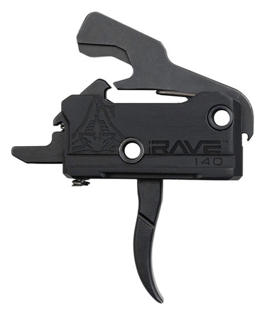 Rise Armament Rave 140 AR Drop-In Trigger - Curved Trigger -RA-R140-BLK