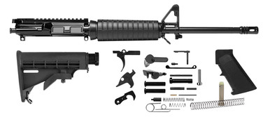 Del-Ton Inc RKT101 Heavy Carbine Rifle Kit 5.56x45mm NATO 16" Chrome Moly Vanadium Barrel 7075-T6 Anodized Aluminum Rec with A2 Flash Hider