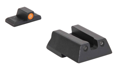 Meprolight USA 415453131 Mepro Hyper-Bright Self-Illuminated Sights Fixed Tritium Orange Front, Green Rear Black Frame for HK 45, 45C, VP9