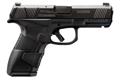 Mossberg 89016 MC2c Compact 9mm Luger Caliber with 3.90" Barrel,Capacity, Matte Black Finish Picatinny Rail & Serrated Trigger Guard Frame, Serrated Black DLC Stainless Steel Slide, Aggressive Textured Polymer Grip & TruGlo Pro Night Sights