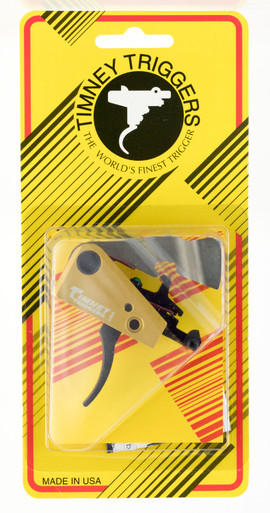 Timney Triggers 691S Featherweight Single-Stage Curved Trigger with Black/Gold Finish for FN SCAR17