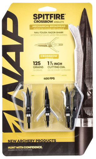NAP BROADHEAD SPITFIRE XBOW 3-BLADE 125GR 1.5" CUT 3PK - 60697