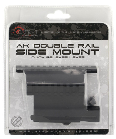 Aim Sports MK004S AK Dual Side Rail Mount Black Anodized Quick Release Picatinny Rail Mount Aluminum AK-47