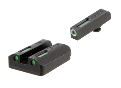 TruGlo TG-13TA2A TFX Pro Square Tritium/Fiber Optic Green with White Outline Front/U-Notch Green Rear Nitride Fortress Frame for Taurus Millennium G2, 709/740 Slim (Except G2c)