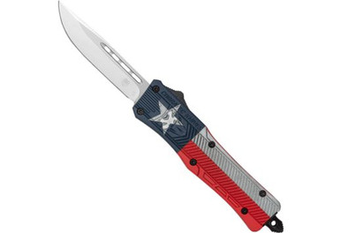 CobraTec Medium CTK-1 Cerakote Texas Flag - 3 inch D2 Steel Blade