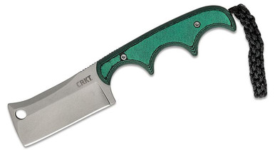 CRKT 2383 Folts Minimalist Cleaver Fixed Blade Neck Knife- 2.131" Bead Blasted, Resin Infused Fiber Handles, Polypropylene Sheath