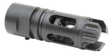 Griffin Armament XHP762FCM Gate-LOK Flash Comp Black Nitride 17-4 Stainless Steel with 5/8"-24 tpi Threads, 2.77" OAL & .863" Diameter for 30 Cal 30SD, M4SD Silencers & QD Blast Shield