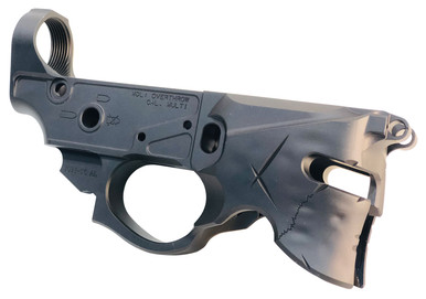 Sharps Bros SBLR07 Overthrow Stripped Lower Multi-Caliber Black Anodized Finish 7075-T6 Aluminum Material Compatible with Mil-Spec Parts for AR-15
