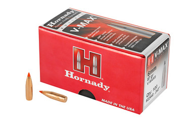 Hornady 6mm Caliber .243" Diameter 87 Grain V-Max Polymer Tip Boat Tail Projectile 100 Per Box 22440