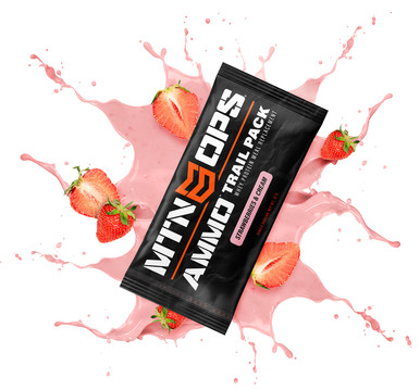 Mtn Ops 3106430320 Ammo Whey Protein Meal Replacement Powder Form, Strawberries & Cream Flavor & 20 Per Tub