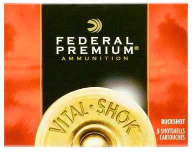 Federal P108F00 Premium Vital-Shok 10 Gauge 3.5" 18 Pellets 00 Buck Shot 5 Bx/ 50 Cs