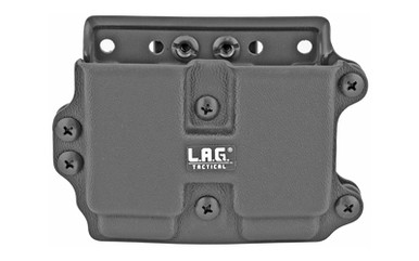 L.A.G Tactical M.C.S Double Pistol 9/40 Magazine Carrier Kydex Black Finish