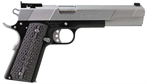 Iver Johnson Arms Eagle XL Full Size Frame 10mm Auto 15+1 6" Stainless Steel Barrel, Matte Black Steel Long/Serrated Slide, Black Steel Frame w/Beavertail, G10 Grip EAGLEXL10DS