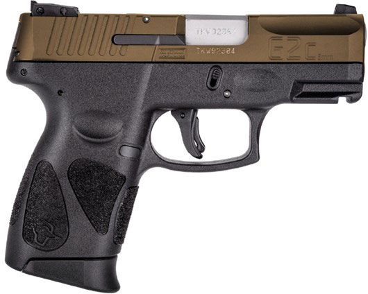 Taurus G2C Semi-Auto Pistol 1G2C93A12, 9mm, 3.2", Black Polymer Grip/Frame, Burnt Bronze Finish, 12 Rds
