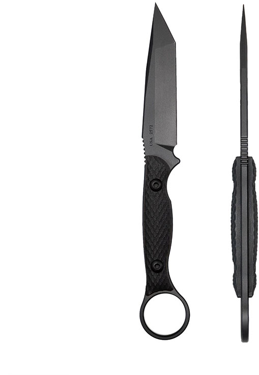 Toor Knives Serpent Fixed blade Knife, Caiman Shadow Black (SERPENTSB)