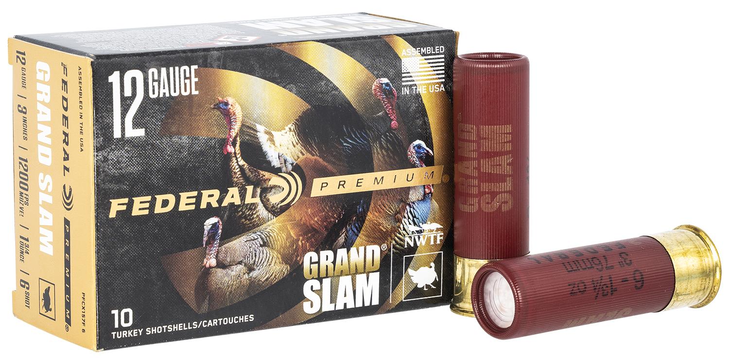 Federal Premium Grand Slam Turkey Shotshells PFCX157F6, 12 Gauge, 3", 1 3/4 oz, #6 Lead Shot, 10 Rds/bx