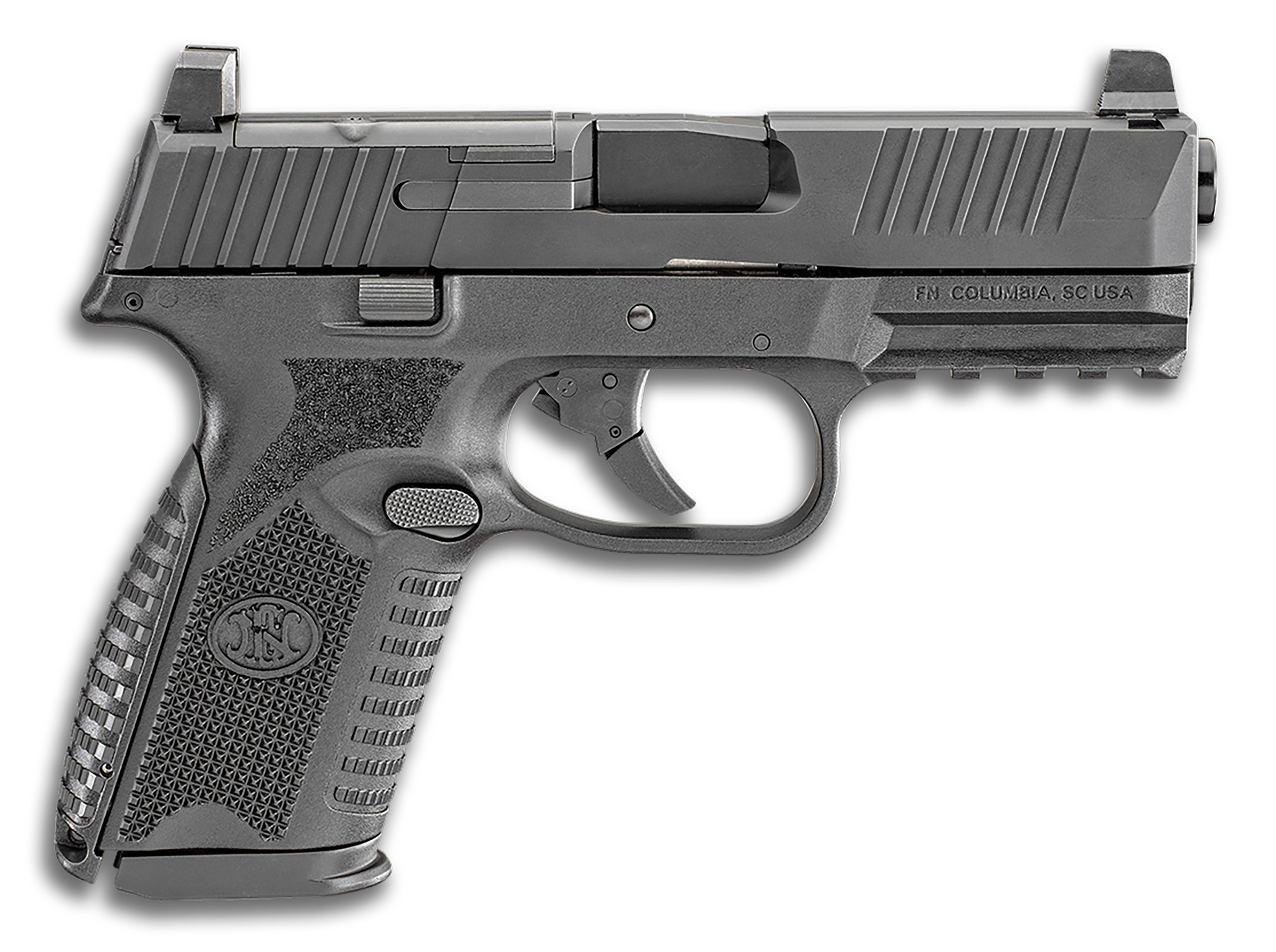 FN Herstal 509 Midsize MRD Pistol 66100588, 9mm Luger, 4", Interchangeable Backstraps, Matte Black, 10 Rds