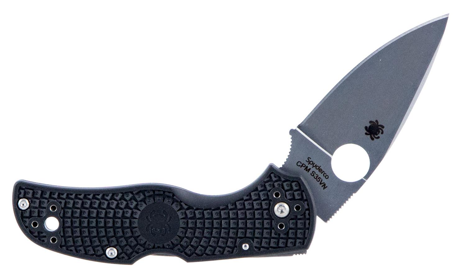 Spyderco Native 5 Lightweight Spear Point Folding Knife w/Black Textured Handle (C41PBK5)