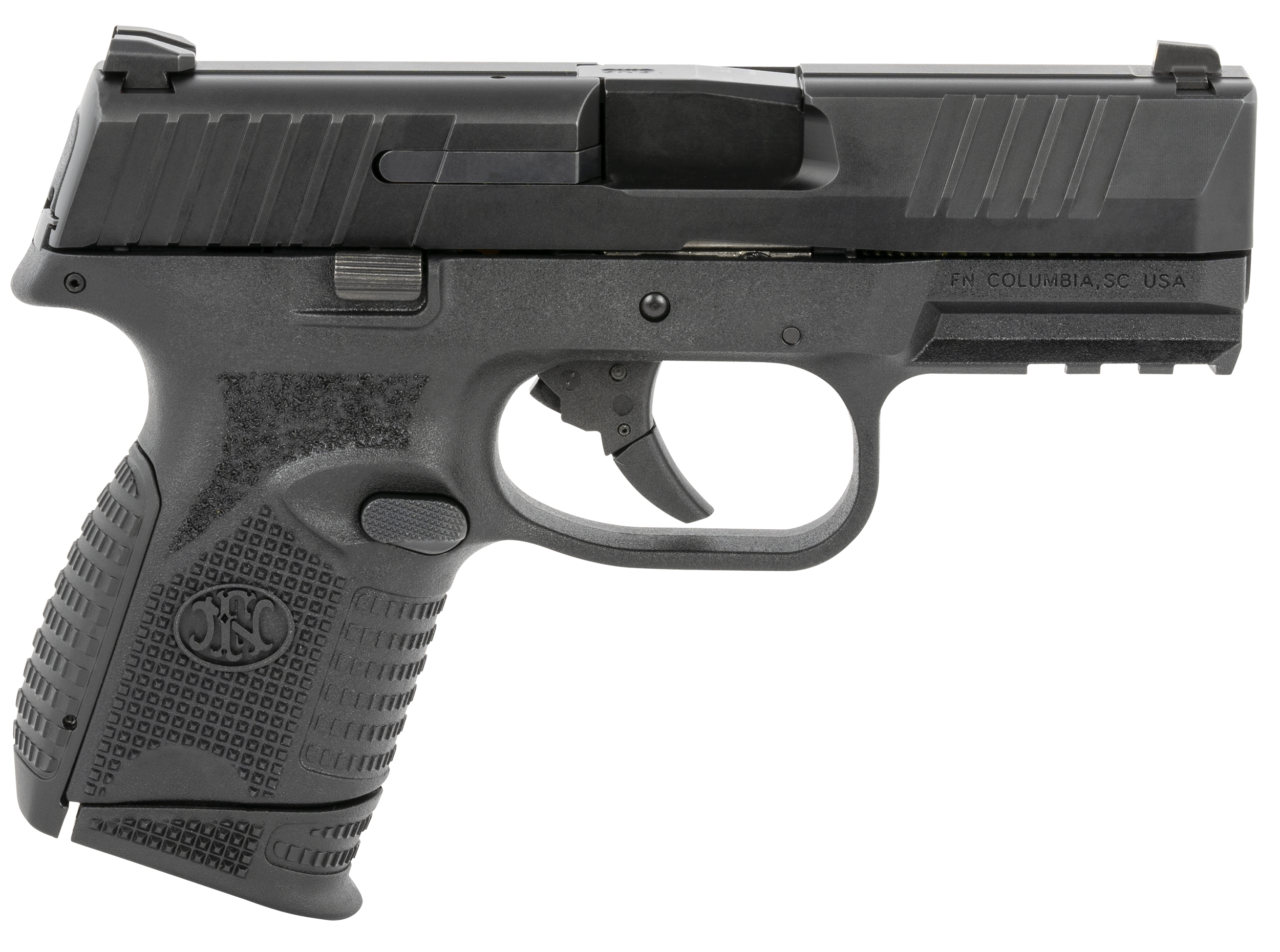 FN 509 Compact Striker Fire Pistol 66100816, 9mm, 3.70", Polymer Grips, Matte Black, 10 Rds