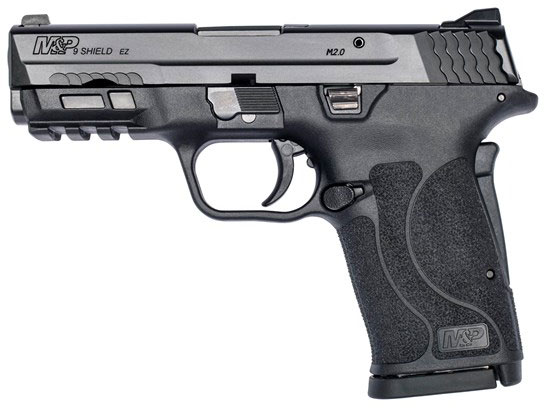 Smith & Wesson M&P Shield EZ M2.0 Pistol 13002, 9mm, 3.6 in, Textured Polymer Grip, Black Finish, Night Sights,8 Rd, No Manual Safety