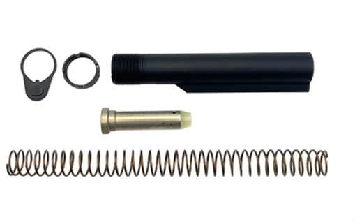 LBE Unlimited Buffer Tube Kit, Fits AR-15, Includes 6 Position Mil-Spec Diameter Buffer Tube, Carbine Length Recoil Spring, End Plate, Castle Nut and H3 Heavy Recoil Buffer H3BUFKT