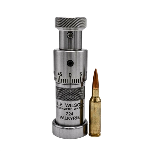L.E. Wilson Stainless Steel Bullet Seater Die with Micrometer Adjustment 223 Rem S22-3RM