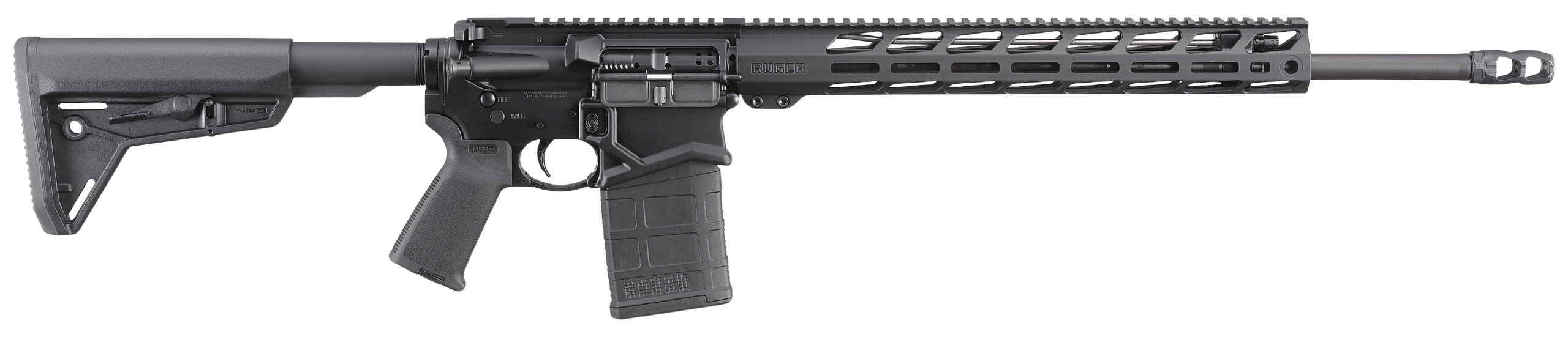 Ruger SFAR Semi-Auto Rifle 5611, 308 Winchester, 20", Black Magpul Grips & Stock, Black Anodized Finish, 20 Rds