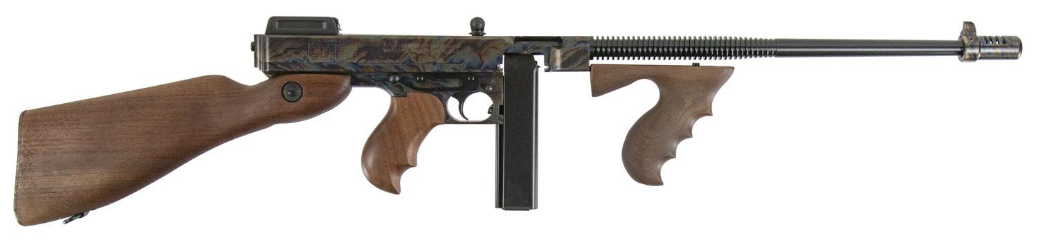 Thompson 1927A-1 Deluxe Semi-Auto Rifle T1CH, 45 ACP, 18", Case Hardened, 20 Rds (Stick)
