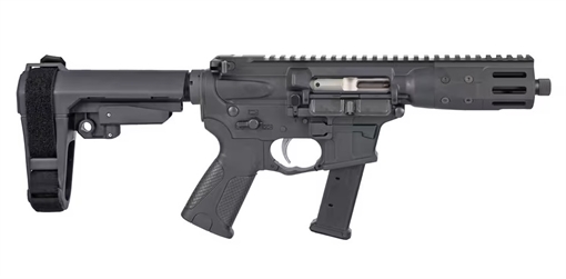 LWRC IC-9 9MM 5.7IN BARREL 33RD BLACK PISTOL WITH SBA3 BRACE ICP9B5KSBA3