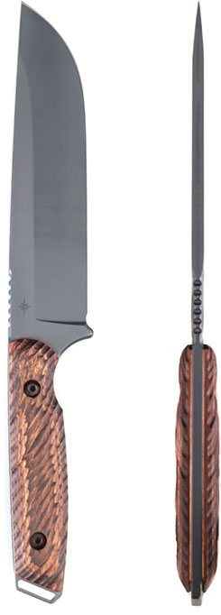 Toor Knives Field 1.0 Fixed Blade Knife, Battleship Grey Finish (FIELD1BG)